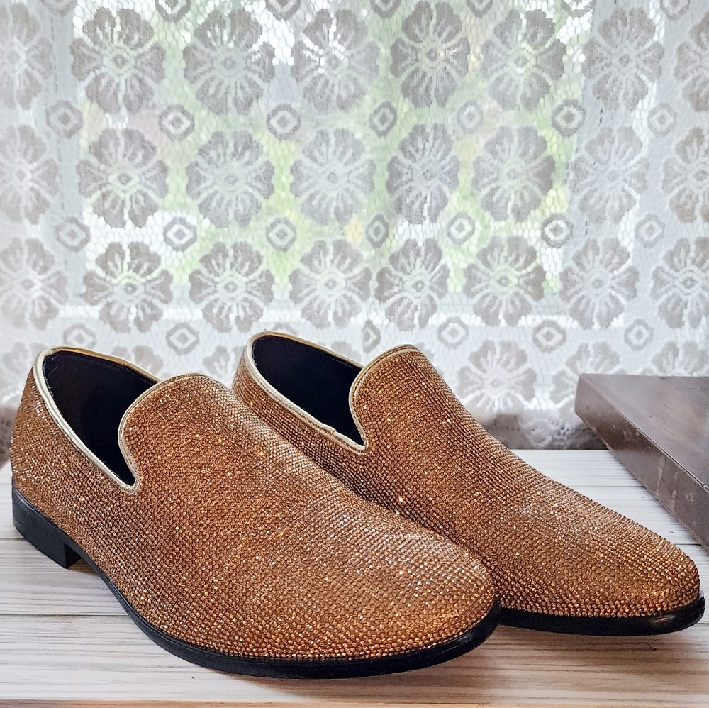 👕 J75 BY JUMP JEWEL GOLD SIZE 7 MEN'S LOAFER